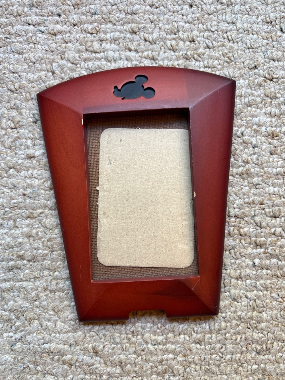 Disney Red/Brown Wooden Mickey Mouse Accent Picture Frame